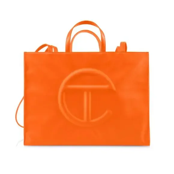 Telfar Large Orange Shopping Tote Bag NEW NWT - Picture 4 of 8